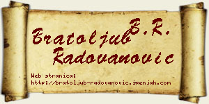 Bratoljub Radovanović vizit kartica